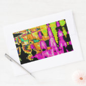 Einzigartige Aquarellkunst: Lila, schwarz und Limo Rechteckiger Aufkleber (Umschlag)