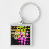 Einzigartige Aquarellkunst: Lila, schwarz und Limo Schlüsselanhänger (Vorne)