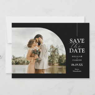 Einzigartige Arched Foto Card Save the Date - Schw Einladung