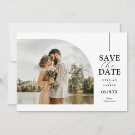 Einzigartige Arched-Fotokarte Save the Date Einladung