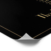 Einzigartige Art Deco Great Gatsby Hochzeitskarte Poster (Ecke)