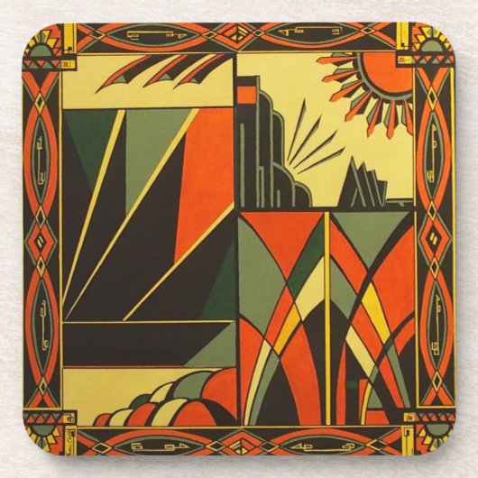 Einzigartige Art Deco Untersetzer (Vorderseite)