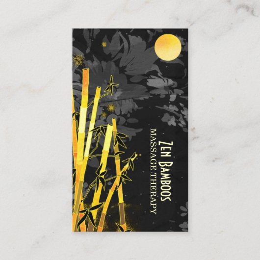 Einzigartige asiatische Bambusmassagetherapie Visitenkarte (Vorderseite)