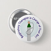 Einzigartige Atmungstherapeut-Geschenke Button (Vorne & Hinten)