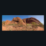 Einzigartige Aussicht auf Uluru Ayers Rock Outback Fotodruck<br><div class="desc">Uluru, auch bekannt als Ayers Rock, ist eine große Sandsteinformation im südlichen Teil des nördlichen Territoriums in Zentralaustralien. Es liegt 335 km südwestlich der nächstgelegenen Großstadt Alice Springs. Uluru ist heilig für die Pitjantjatjara Anangu, die Aborigine der Gegend. Das Gebiet um die Formation ist Zuhause zu einer Fülle von Quellen,...</div>
