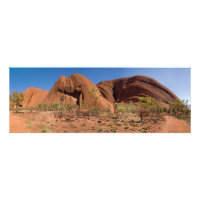 Einzigartige Aussicht auf Uluru Ayers Rock Outback