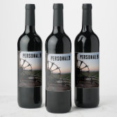 Einzigartige Aussicht von innen auf das kundenspez Weinetikett (Flaschen)