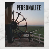 Einzigartige Aussicht von innen auf das kundenspez Weinetikett (Einzelnes Label)