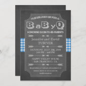 Einzigartige BaByQ-Einladung für eine Babydusche Einladung (Vorne/Hinten)