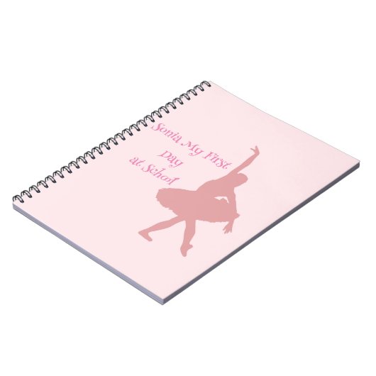 Einzigartige Ballerina Themenschule Notizblock (Linke Seite)