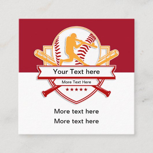 Einzigartige Baseball Scout Business Cards Quadratische Visitenkarte (Vorderseite)