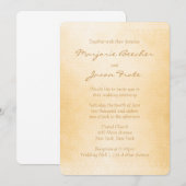 Einzigartige Batik Floral Wedding Einladung Brown (Vorne/Hinten)