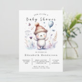 Einzigartige Bear Baby Dusche Einladung (Stehend Vorderseite)
