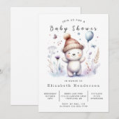 Einzigartige Bear Baby Dusche Einladung (Vorne/Hinten)