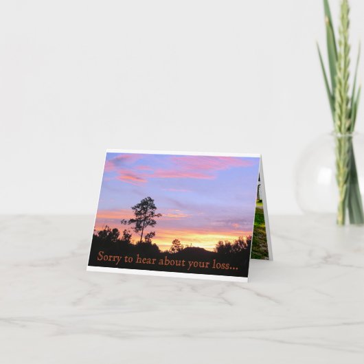 Einzigartige Beileids-Karte Karte (Vorderseite)