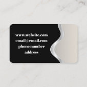 Einzigartige, benutzerdefinierte Qr-Code-Black Bus Visitenkarte (Rückseite)