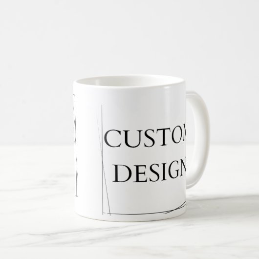 Einzigartige benutzerdefinierte Tasse für jeden An (VorderseiteRechts)