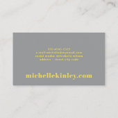 Einzigartige berufliche trendige typografische Ver Visitenkarte (Rückseite)