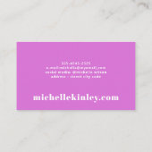 Einzigartige berufliche trendige typografische Ver Visitenkarte (Rückseite)