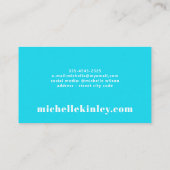 Einzigartige berufliche trendige typografische Ver Visitenkarte (Rückseite)