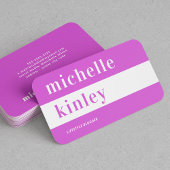 Einzigartige berufliche trendige typografische Ver Visitenkarte