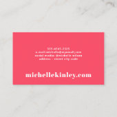 Einzigartige berufliche trendige typografische Ver Visitenkarte (Rückseite)