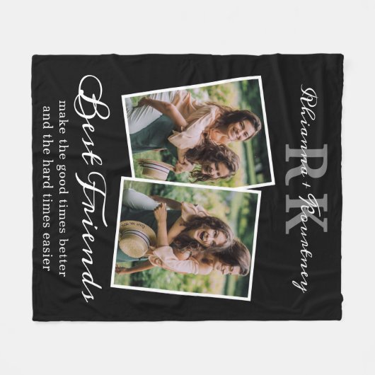 Einzigartige Best Friends Foto Fleece Blanket (Vorderseite (Horizontal))