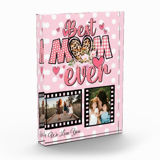 Einzigartige Beste Mama je benutzerdefiniertes Fot Fotoblock (Links)