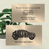 Einzigartige Black and Gold Auto Industry Business Visitenkarte