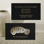 Einzigartige Black and Gold Auto Industry Business Visitenkarte