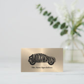 Einzigartige Black and Gold Auto Industry Business Visitenkarte (Stehend Vorderseite)