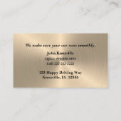 Einzigartige Black and Gold Auto Industry Business Visitenkarte (Rückseite)