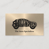 Einzigartige Black and Gold Auto Industry Business Visitenkarte (Vorderseite)