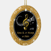 Einzigartige Black Gold Musik Weihnachtsschmuck (Rechts)