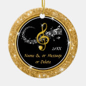 Einzigartige Black Gold Musik Weihnachtsschmuck (Vorne)