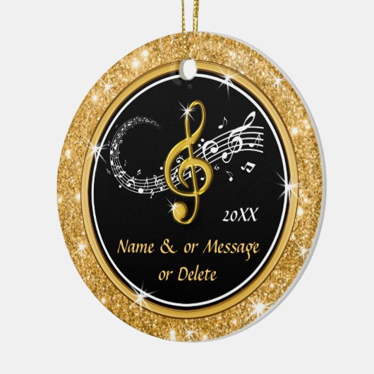 Einzigartige Black Gold Musik Weihnachtsschmuck (Links)