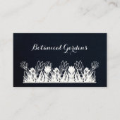 Einzigartige blaue Leinendecke mit floraler Visite Visitenkarte (Vorderseite)