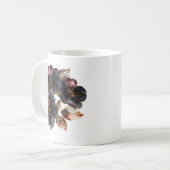 Einzigartige Blume aus Aquarellgold, schwarz und b Kaffeetasse (Vorderseite Links)