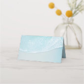 Einzigartige Blume aus Holz am Arbor Beach Hochzei Platzkarte (Rückseite)