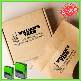 Einzigartige Blume Farm Family Business Rücksendea Permastempel