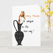 Einzigartige Blume Karte (Gelbe Blume)