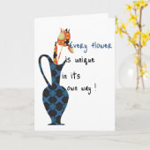 Einzigartige Blume Karte (Gelbe Blume)