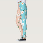 Einzigartige Blume mit floralen Mustern Leggings (Links)