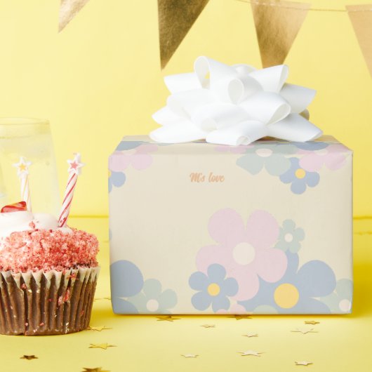 Einzigartige Blume Naturpastel Geschenkpapier (Geburtstagsparty)