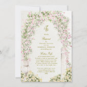 einzigartige Blumen-Garten-Torbogen-Hochzeitseinla Einladung (Rückseite)