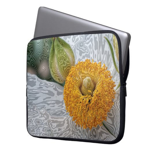 Einzigartige Blumenlaptop-Hülse: 15" oder 13" oder Laptopschutzhülle (Vorderseite Links)