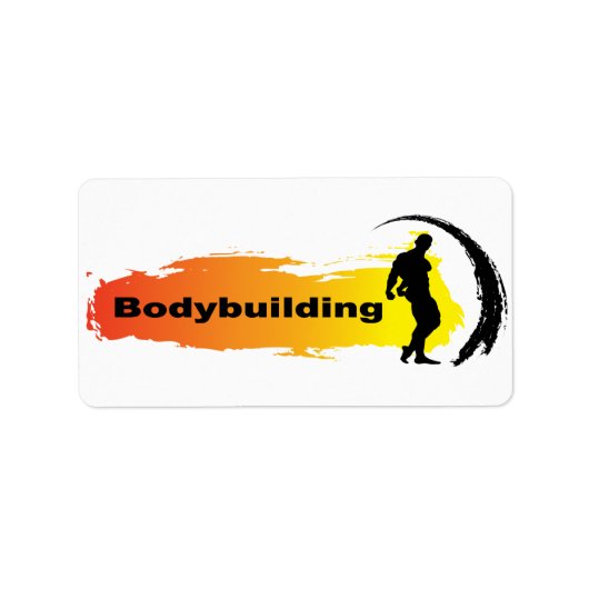 Einzigartige Bodybuilding Adressaufkleber (Vorne)