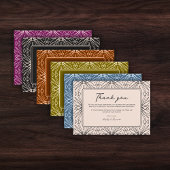 Einzigartige Bohemische Hochzeitskarte Dankeskarte