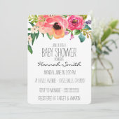 Einzigartige Boho BlumenBabyparty-Einladung Einladung (Stehend Vorderseite)