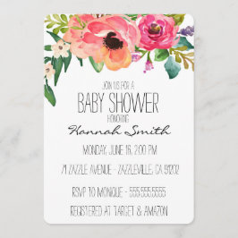 Einzigartige Boho BlumenBabyparty-Einladung Einladung